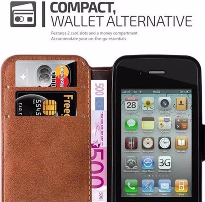 Produktbild Cadorabo Book Retro Matt Wallet Cover (Apple iPhone 4)