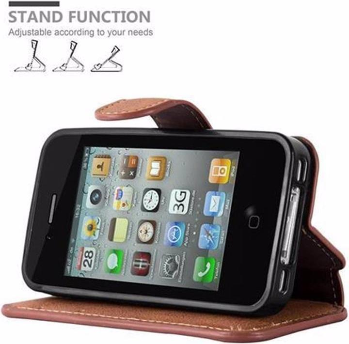 Produktbild Cadorabo Book Retro Matt Wallet Cover (Apple iPhone 4)