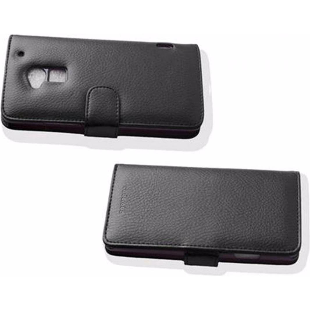 Thumbnail - Cadorabo Book mit 3 Kartenfächer Cover (HTC One Max), Smartphone Hülle, Schwarz