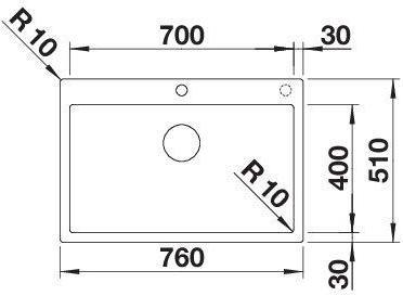 Productafbeelding Blanco Claron 700-IF/A (Aanrecht, 76 cm, 51 cm)