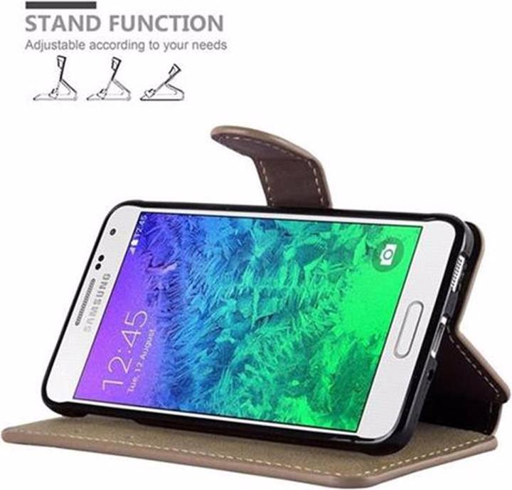 Actual product image Cadorabo Book Retro Matt Wallet Cover (Samsung Galaxy Alpha)