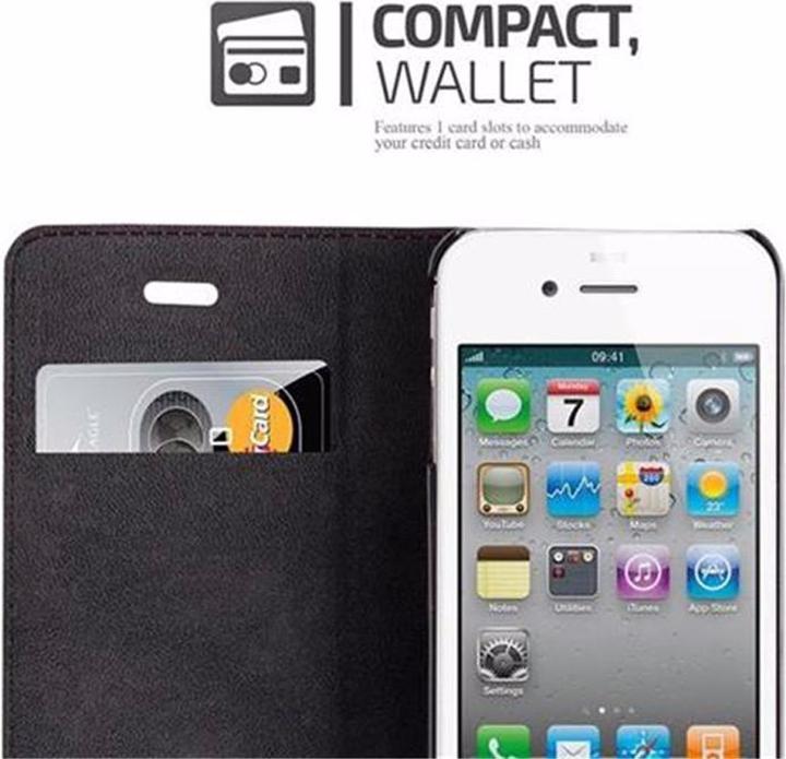 Actual product image Cadorabo Book Invisible Magnet Cover (Apple iPhone 4)
