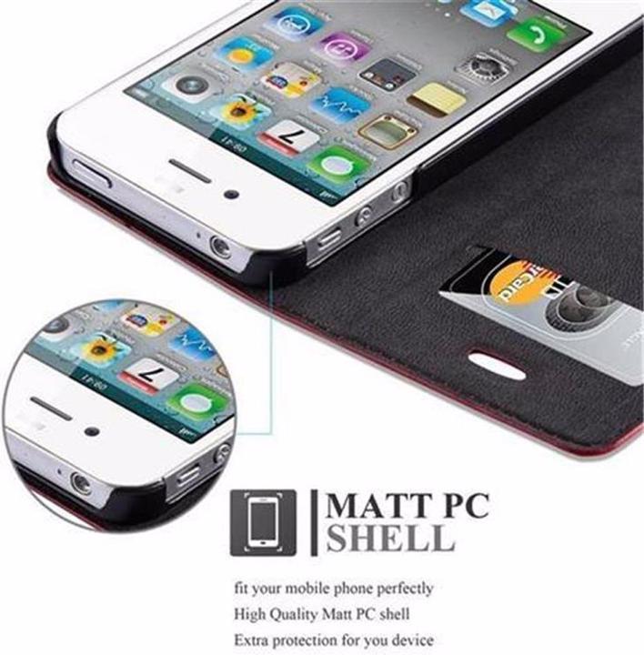Actual product image Cadorabo Book Invisible Magnet Cover (Apple iPhone 4)