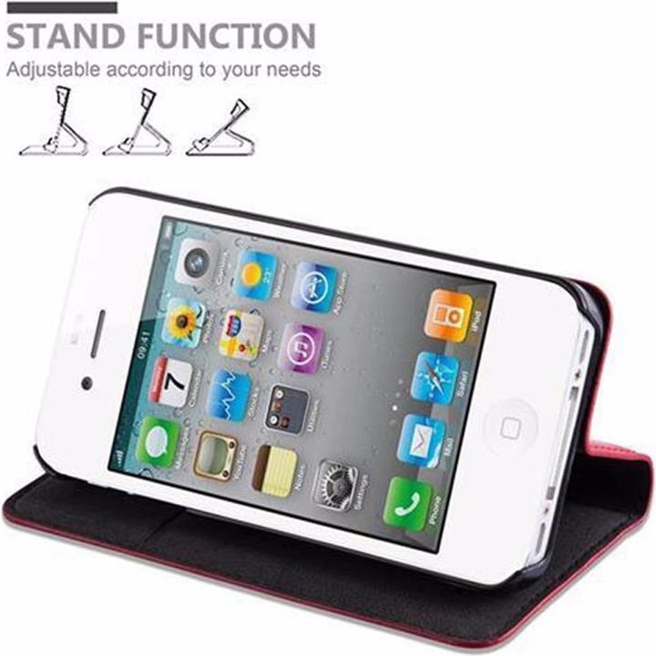 Actual product image Cadorabo Book Invisible Magnet Cover (Apple iPhone 4)