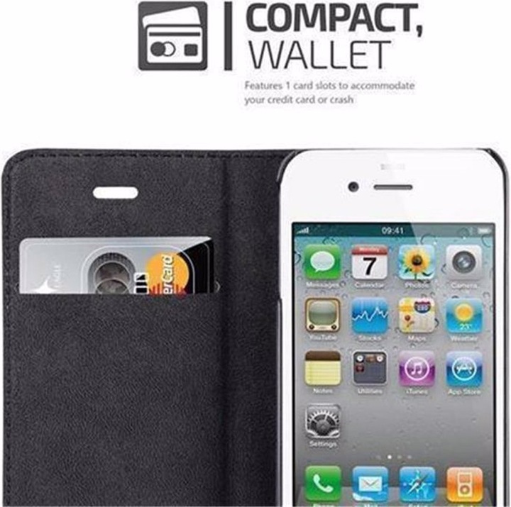 Produktbild Cadorabo Book Invisible Magnet Cover (Apple iPhone 4s, Apple iPhone 4)