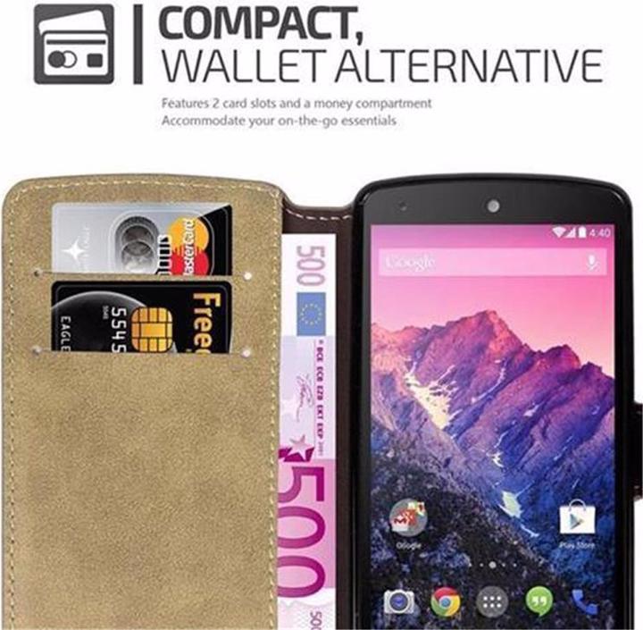 Immagine prodotto Cadorabo Copertina del portafoglio retrò opaco del libro (LG Nexus 5)