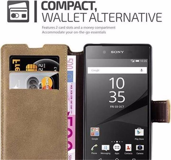Actual product image Cadorabo Book Retro Matt Wallet Cover (Sony Xperia Z5)