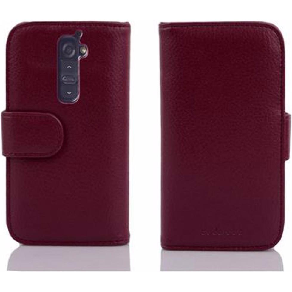 Cadorabo Book mit 3 Kartenfächer Cover (LG G2), Smartphone Hülle, Violett