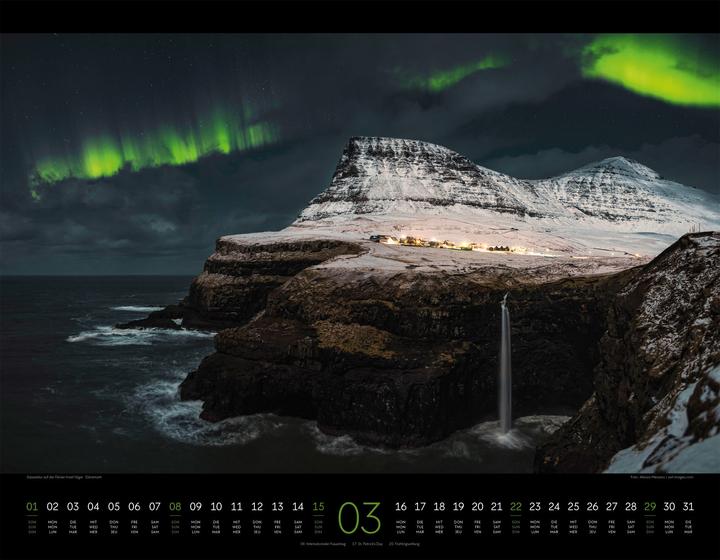 Image du produit Nightscapes Kalender 2026 (54 x 42 cm, Couverture rigide, Allemand, Français, Anglais)