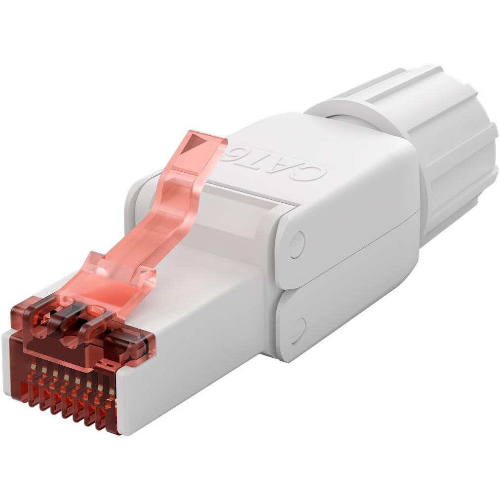 Goobay CAT 6 feldkonfektionierbarer RJ45-Stecker, UTP ungeschirmt (Netzwerkkabel Stecker), Netzwerk Zubehör