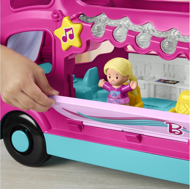 Produktbild Fisher-Price Little People Barbie Little Dreamcamper Spielset mit Lichtern und Geräuschen, 2 Figuren (85)