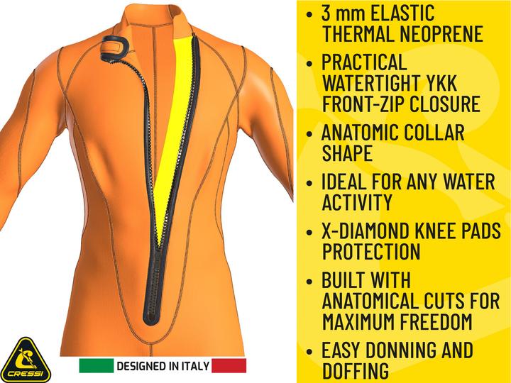 Actual product image Cressi Velvet Neoprenanzug Herren (3 mm, XL)