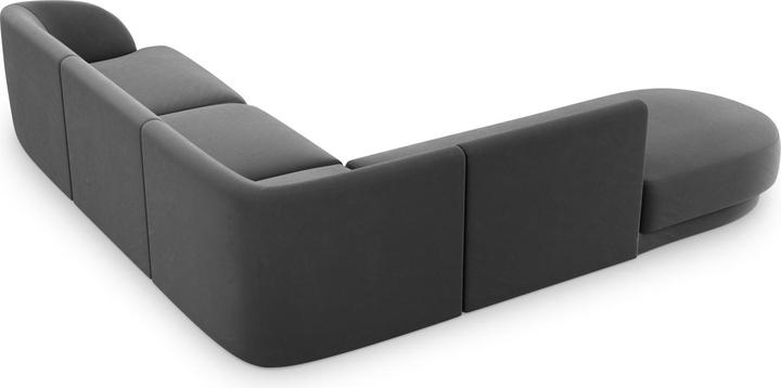 Image du produit Micadoni Bouclé Canapé D'Angle Gauche, "Miley", 6 Places, 255x248x70Fabriqué en Europe (Canapé d'angle)