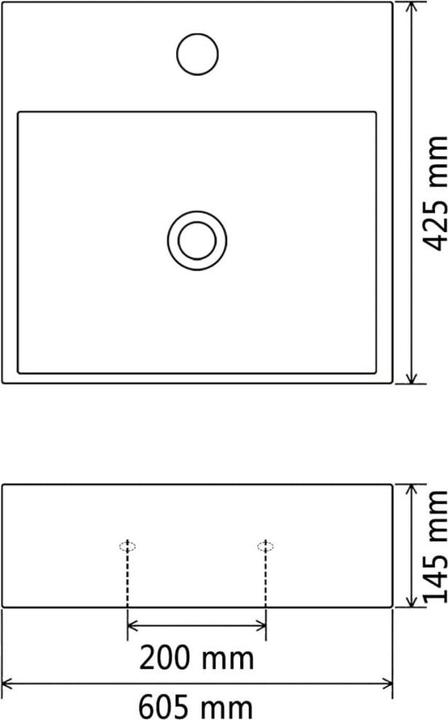 Actual product image vidaXL Becken (425 mm, 605 mm)