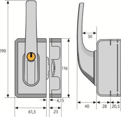 Productafbeelding Abus Raamgrendel met sluitbeugel FO 500