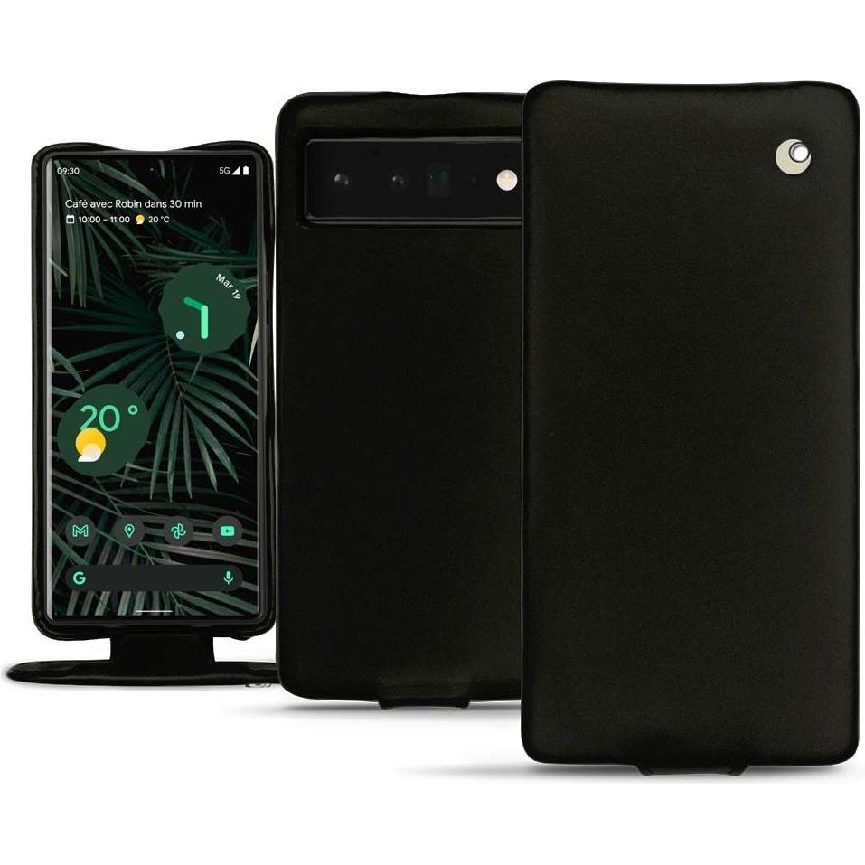 Noreve Lederschutzhülle vertikal (Google Pixel 6 Pro), Smartphone Hülle, Schwarz