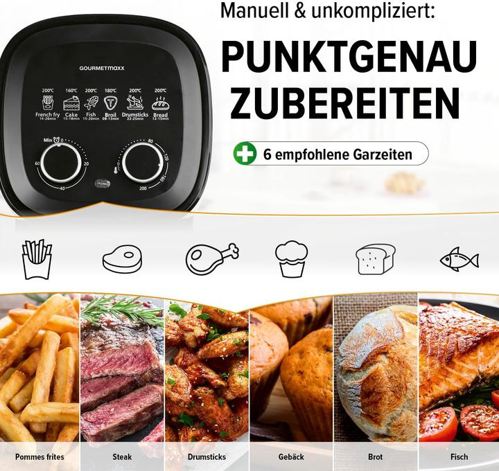 Produktbild Gourmetmaxx Heissluft-Fritteuse Mechanisch 3,1l Heissluft-Fritteuse 3.