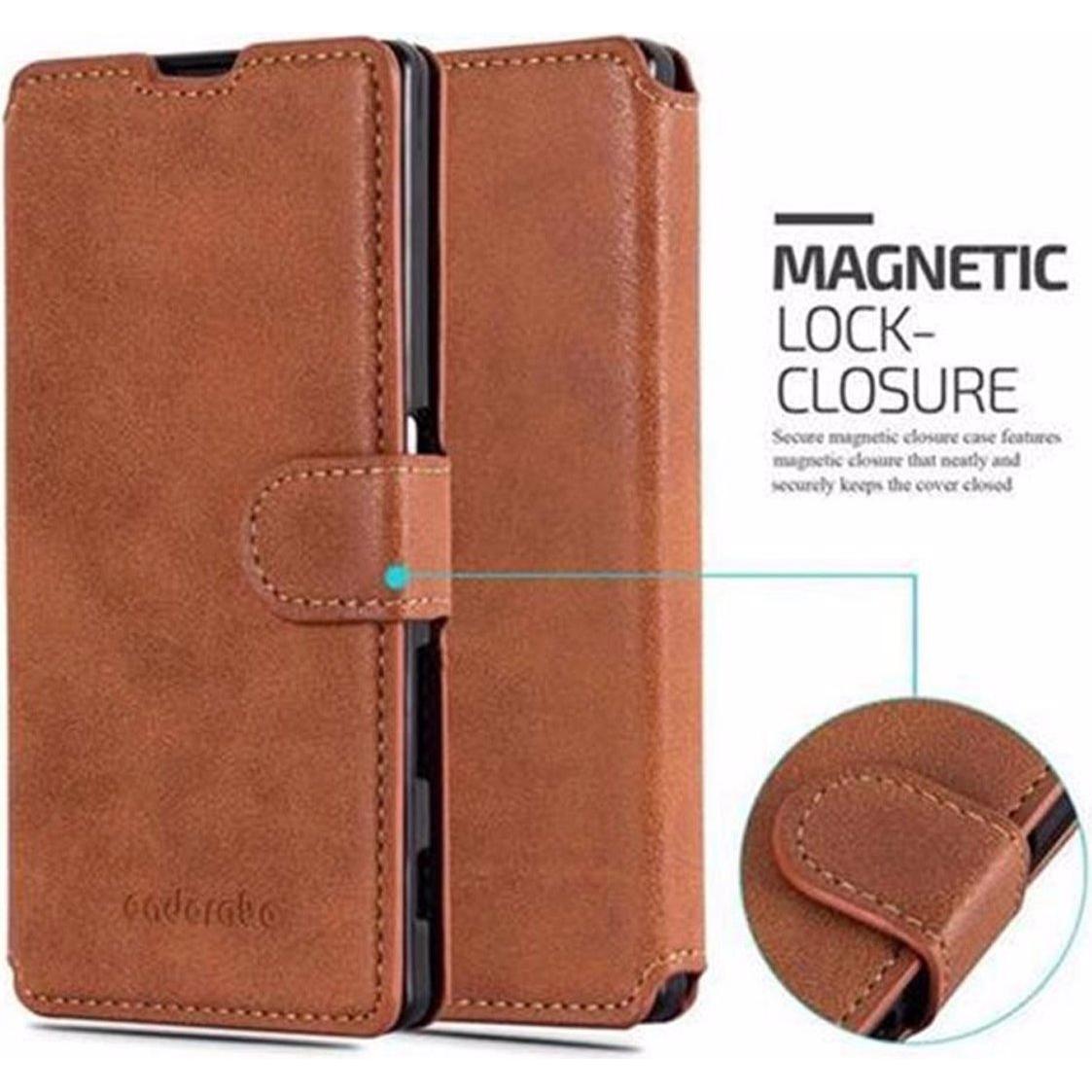 Thumbnail - Cadorabo Book Retro Matt Wallet Cover (Sony Xperia Z5), Smartphone Hülle, Braun