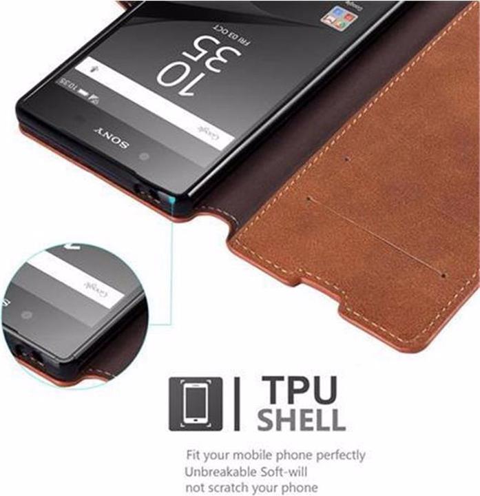 Actual product image Cadorabo Book Retro Matt Wallet Cover (Sony Xperia Z5)