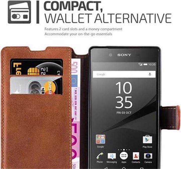 Actual product image Cadorabo Book Retro Matt Wallet Cover (Sony Xperia Z5)