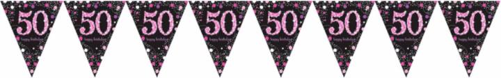 Actual product image Amscan Sparkling Celebration 50th Birthday Decorative Bunting