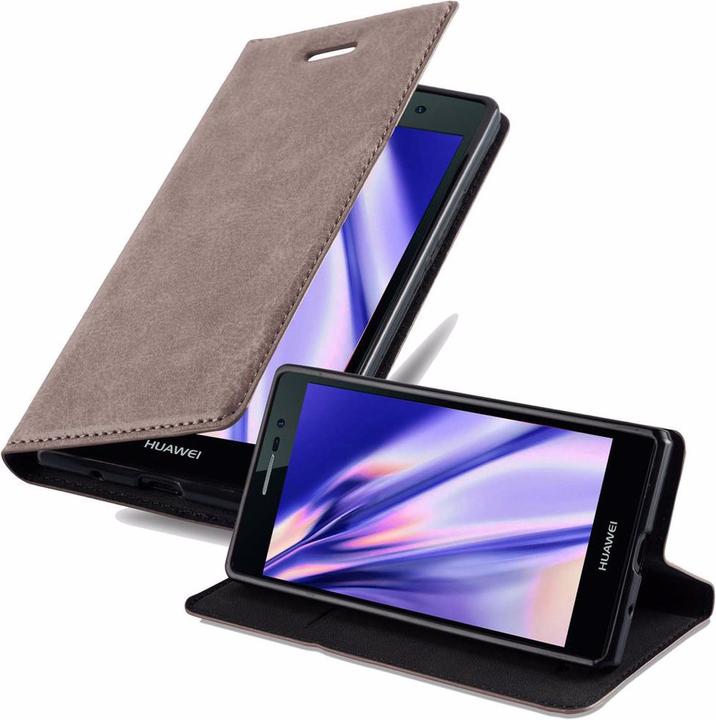 Actual product image Cadorabo Book Invisible Magnet Cover (Huawei Ascend P7)