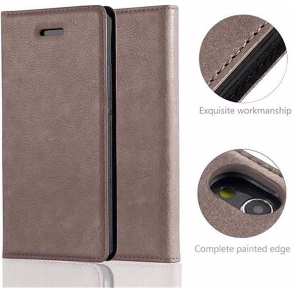 Thumbnail - Cadorabo Book Invisible Magnet Cover (Huawei Ascend P7), Smartphone Hülle, Braun