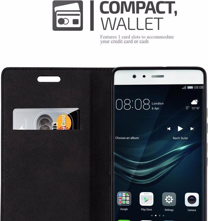 Actual product image Cadorabo Book Invisible Magnet Cover (Huawei P9)