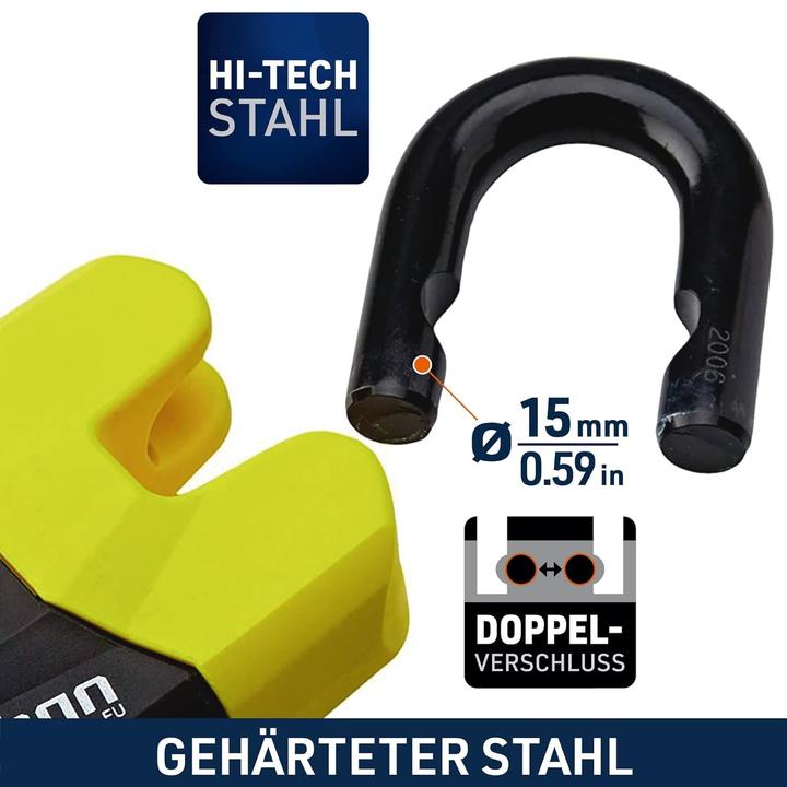 Immagine prodotto Urban Security U8K150 High Security AntiTheft Chain padlock approved CLASSE SRA 15 150cm Made in EU (150 cm)