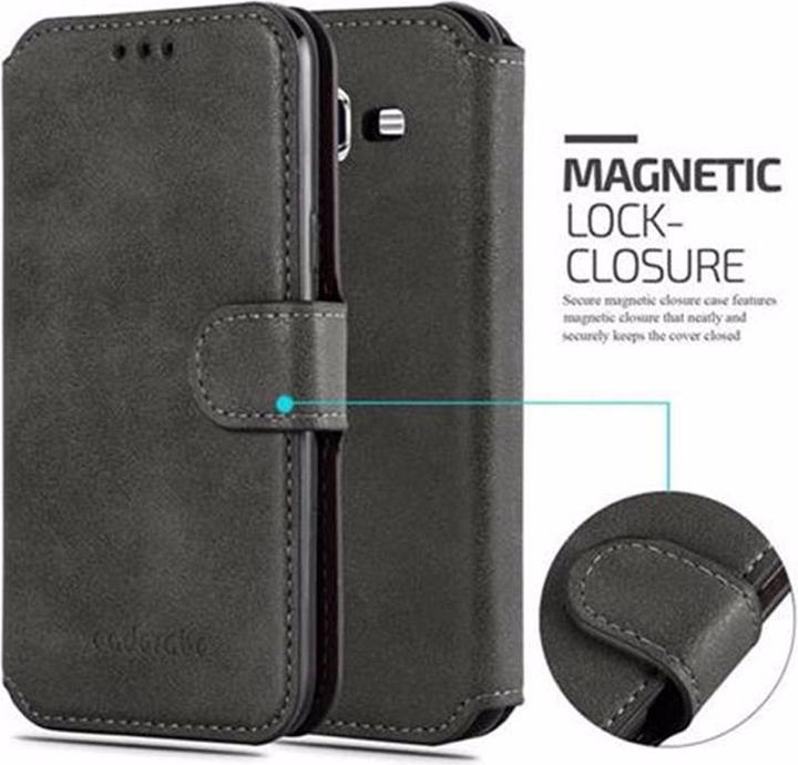 Actual product image Cadorabo Book Retro Matt Wallet Cover (Samsung Galaxy J5 (2015))