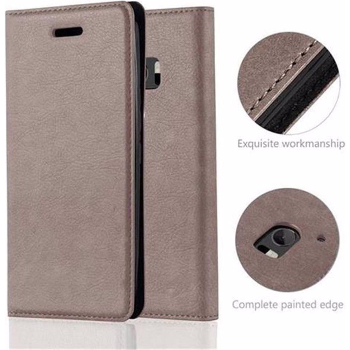 Thumbnail - Cadorabo Book Invisible Magnet Cover (HTC One 10), Smartphone Hülle, Braun