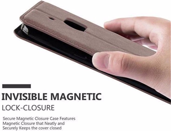 Actual product image Cadorabo Book Invisible Magnet Cover (HTC One 10)