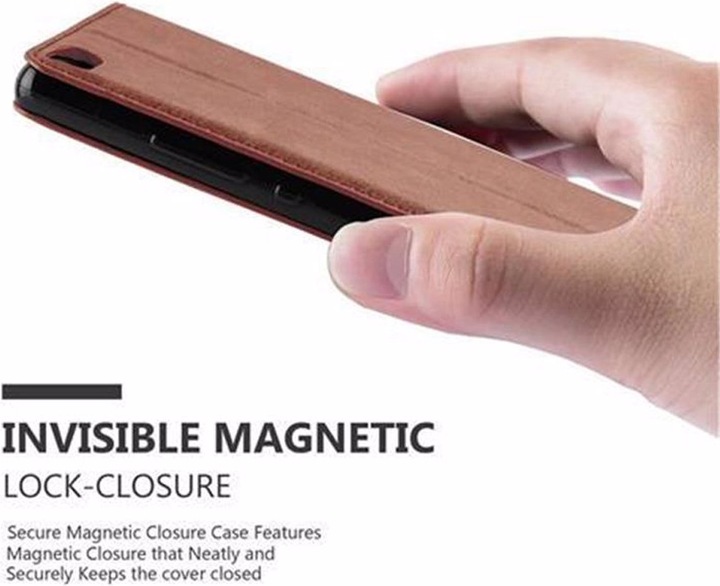 Actual product image Cadorabo Book Invisible Magnet Cover (Huawei P8)