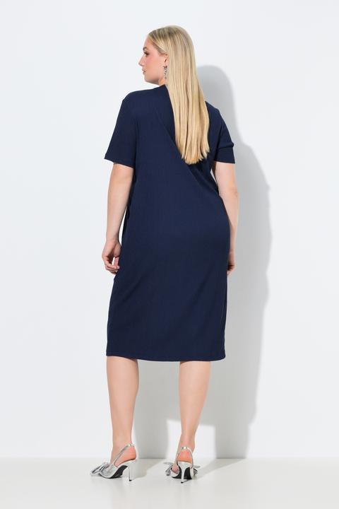 Produktbild Ulla Popken Midikleid, Struktur, Rundhals, Oversized, Halbarm (58, 60)
