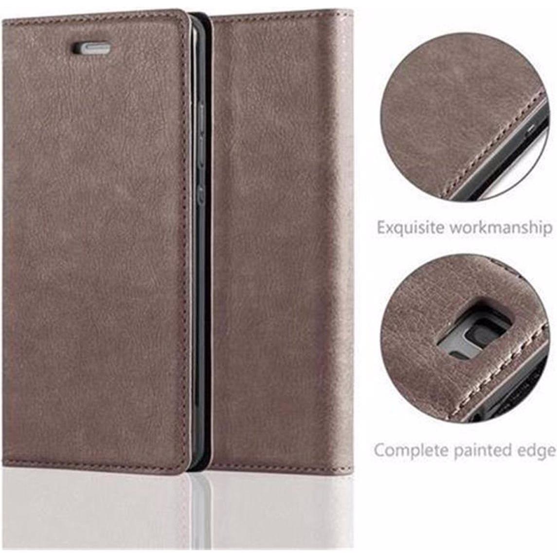 Thumbnail - Cadorabo Book Invisible Magnet Cover (Huawei P8 Lite), Smartphone Hülle, Braun