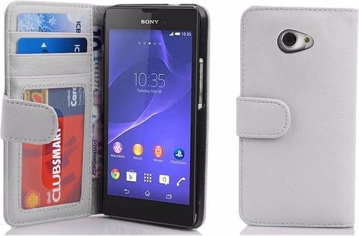 Actual product image Cadorabo Book with 3 card slots cover (Sony Xperia M2 Aqua, Sony Xperia M2)