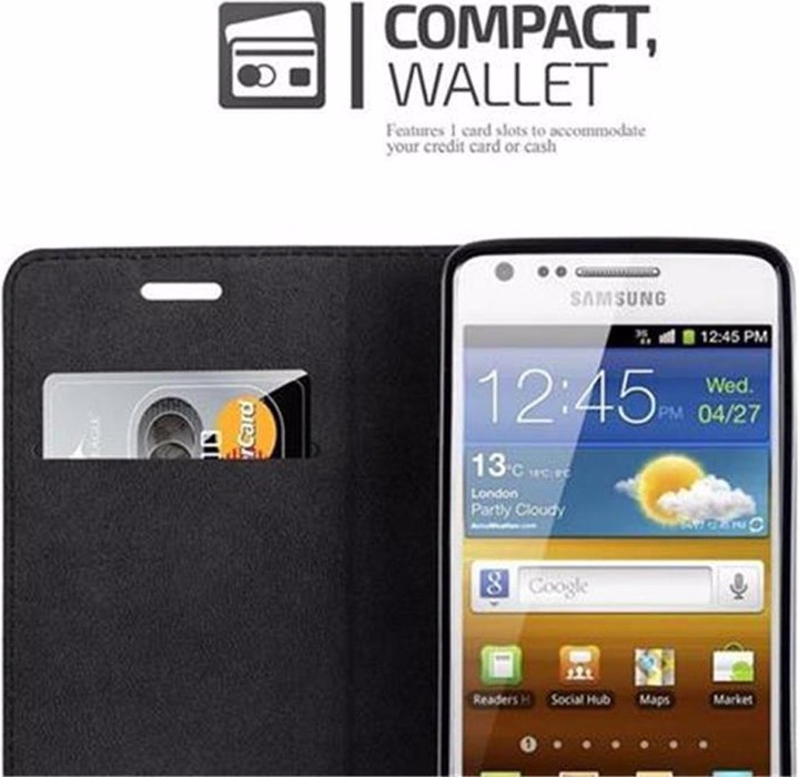 Actual product image Cadorabo Book Invisible Magnet Cover (Samsung Galaxy S2)