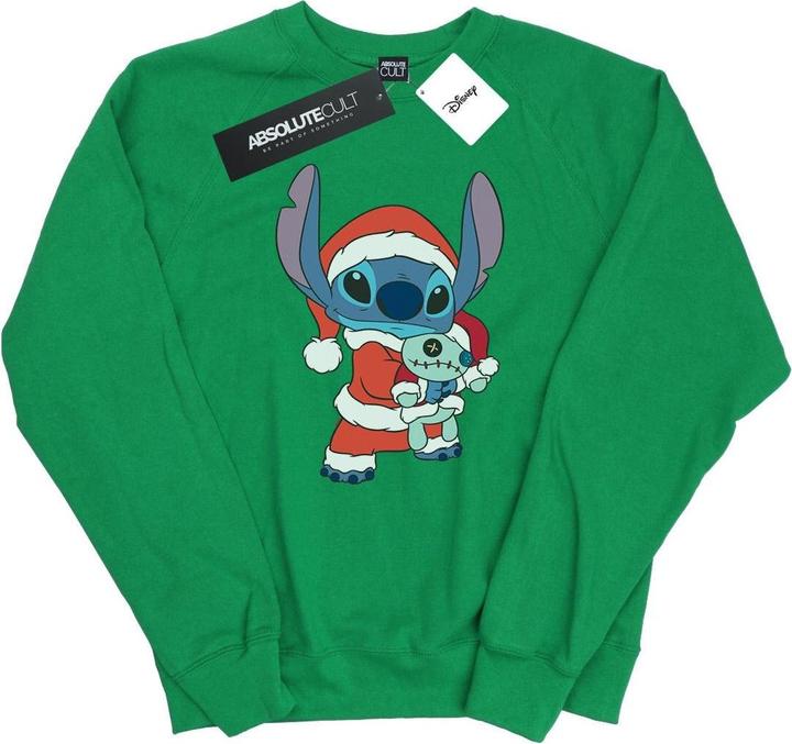 Actual product image Disney Womens/Ladies Lilo And Stitch Stitch Christmas Sweatshirt (S)