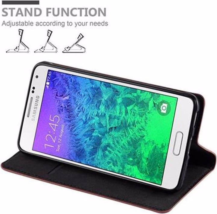 Actual product image Cadorabo Book Invisible Magnet Cover (Samsung Galaxy Alpha)