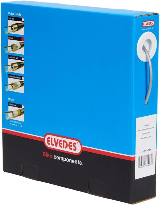 Produktbild Elvedes Schakel buitenkabel met voering 30 meter / Ã˜5,0mm - zilver (30 meter in doos)