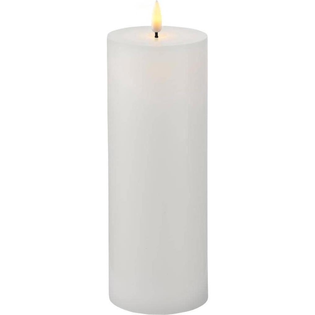 Sirius, LED Kerzen, LED-Kerze Sille Exclusive 7.5 cm x 20 cm, Weiss (1 x)