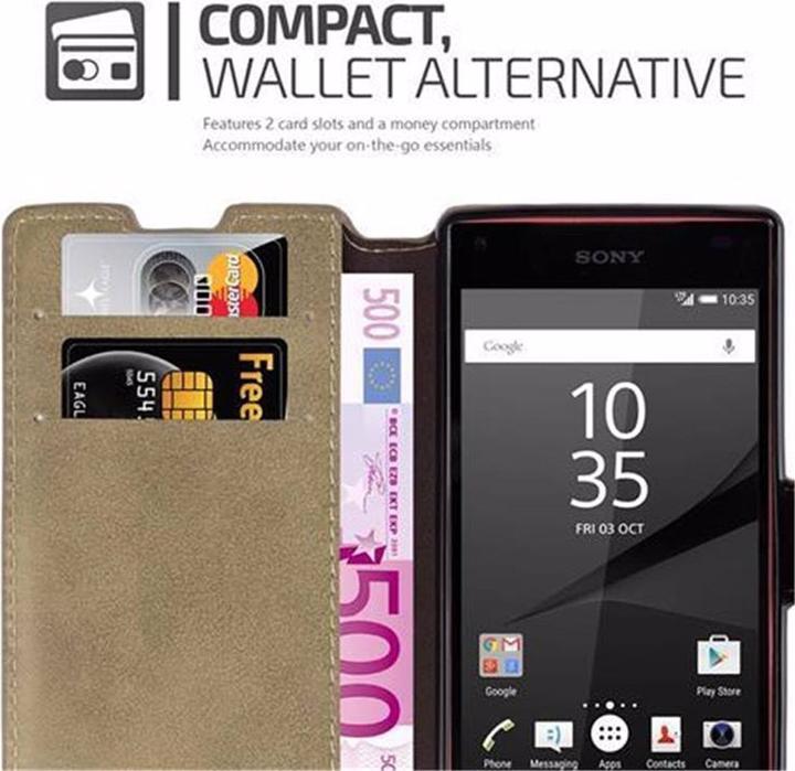 Actual product image Cadorabo Book Retro Matt Wallet Cover (Sony Xperia Z5 Compact)