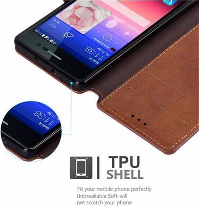 Immagine prodotto Cadorabo Copertina del portafoglio retrò opaco del libro (Huawei Ascend P7)