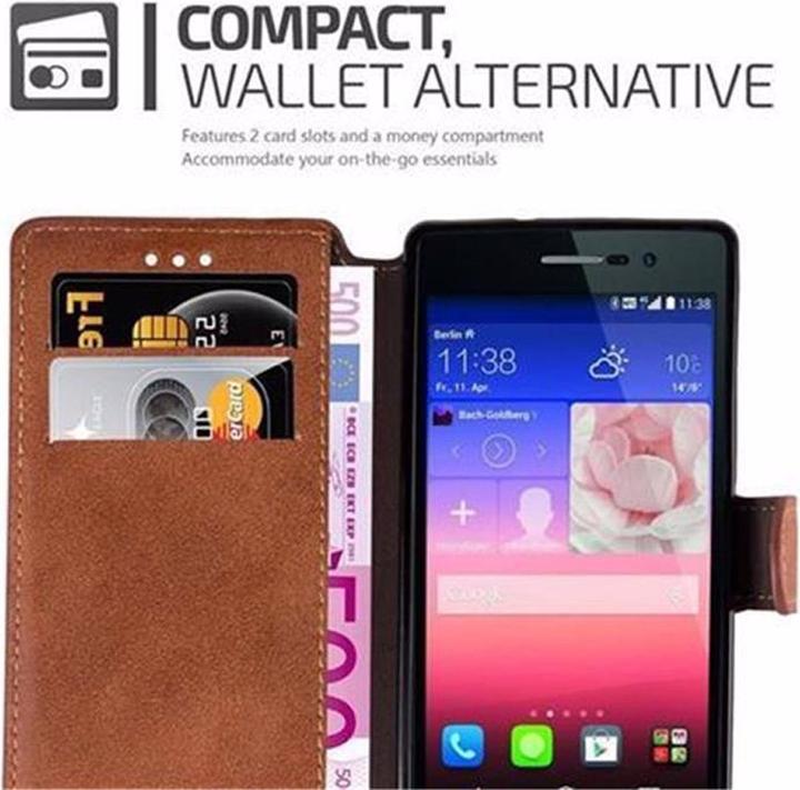 Immagine prodotto Cadorabo Copertina del portafoglio retrò opaco del libro (Huawei Ascend P7)