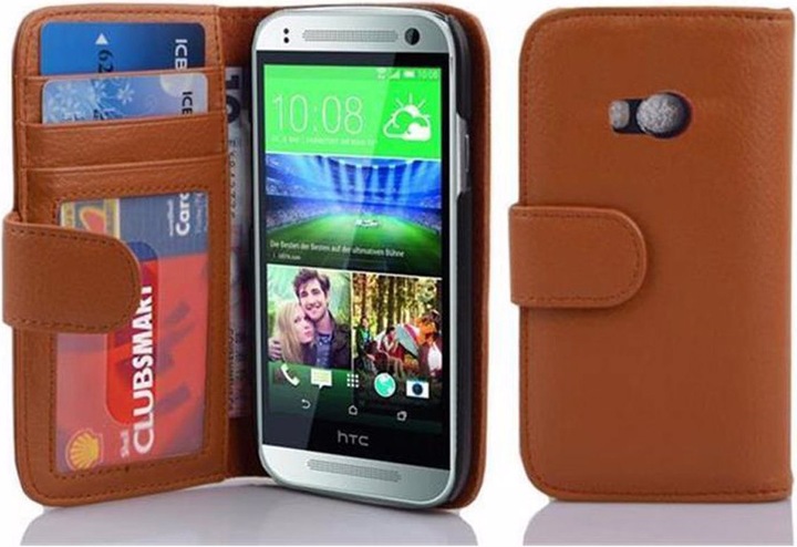 Actual product image Cadorabo Book with 3 card slots cover (HTC One Mini 2)