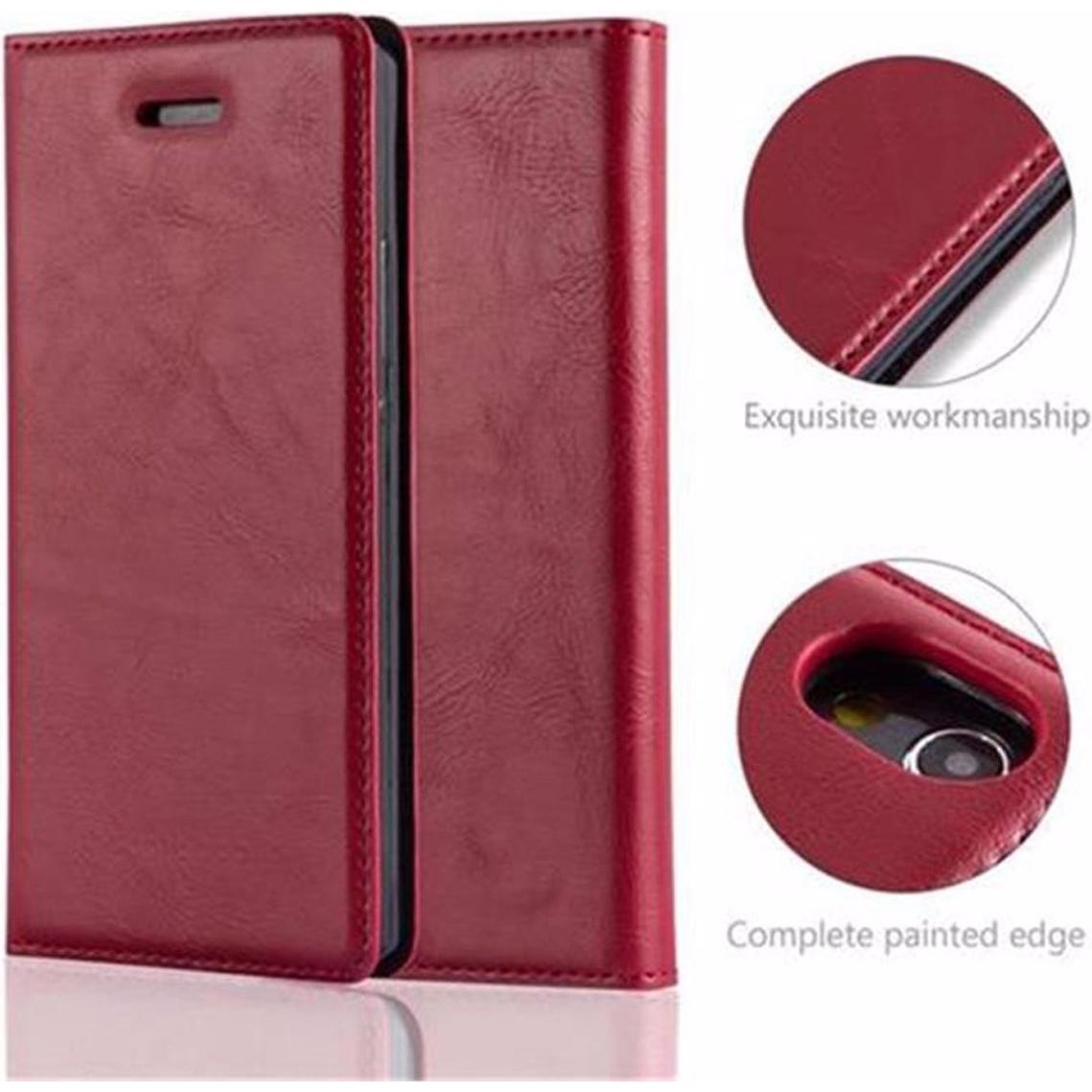 Thumbnail - Cadorabo Book Invisible Magnet Cover (Huawei Ascend P7), Smartphone Hülle, Rot