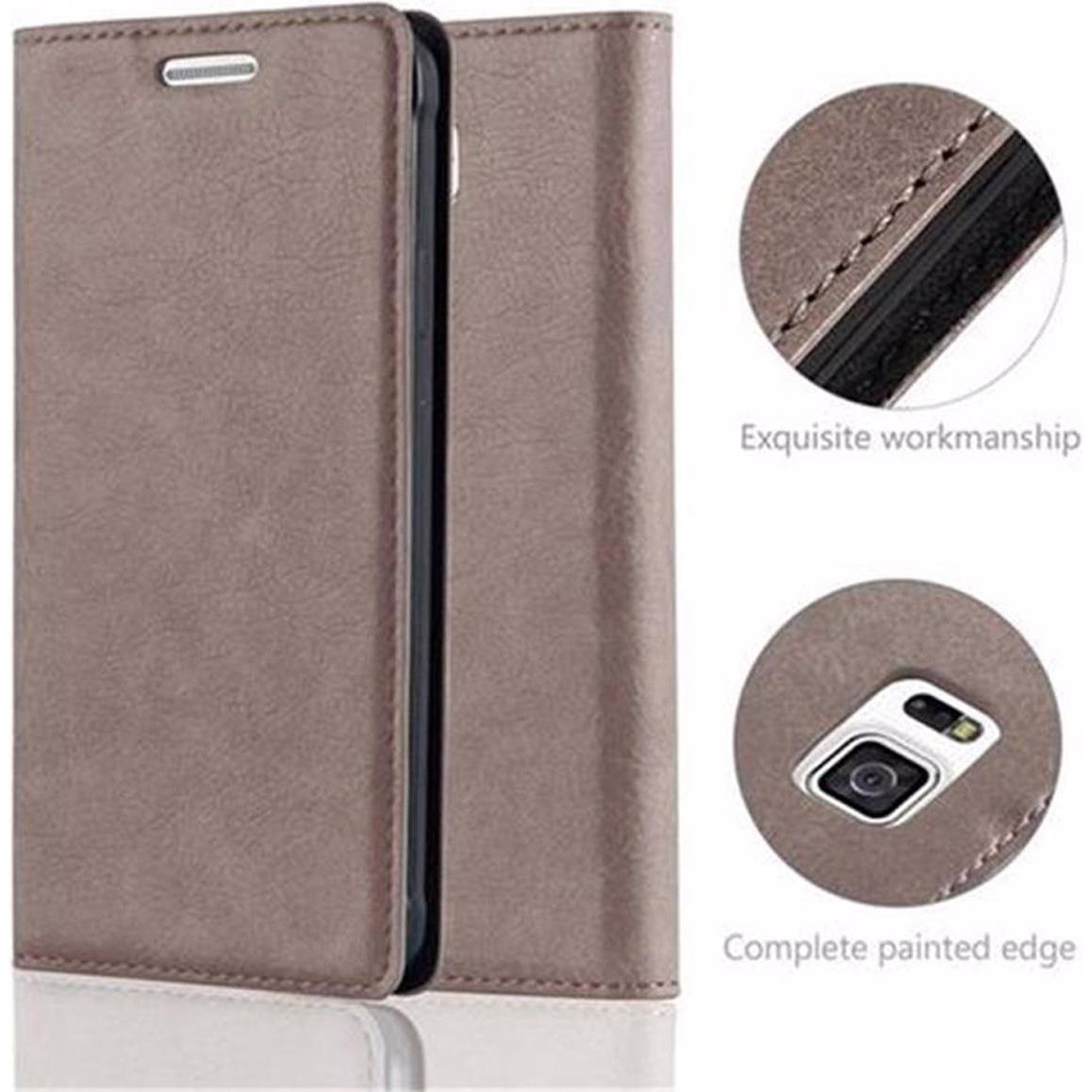 Thumbnail - Cadorabo Book Invisible Magnet Cover (Samsung Galaxy Alpha), Smartphone Hülle, Braun