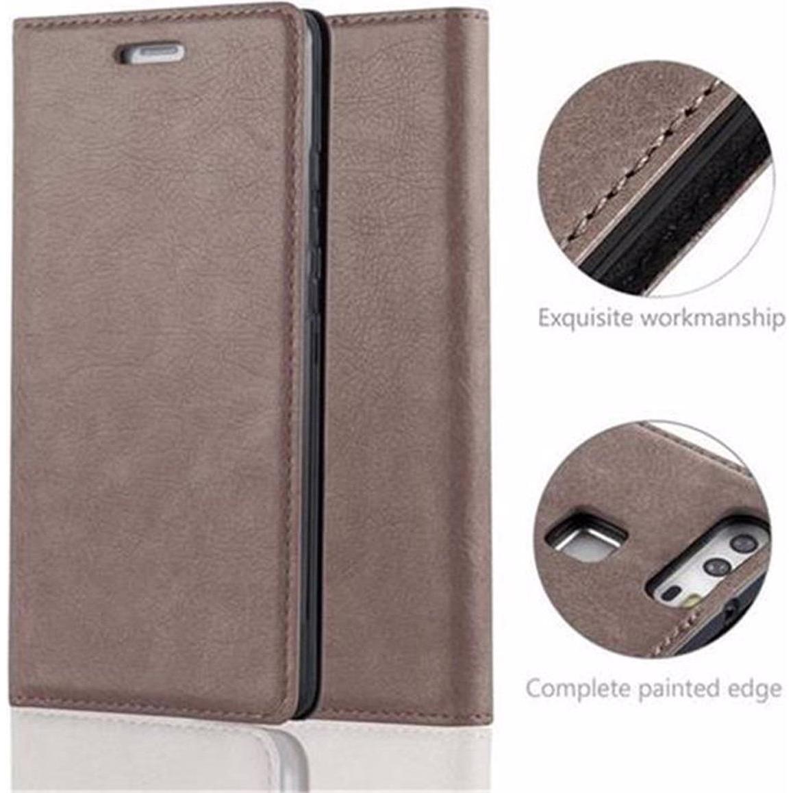 Thumbnail - Cadorabo Book Invisible Magnet Cover (Huawei P9), Smartphone Hülle, Braun