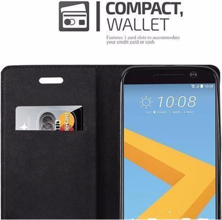 Actual product image Cadorabo Book Invisible Magnet Cover (HTC One 10)