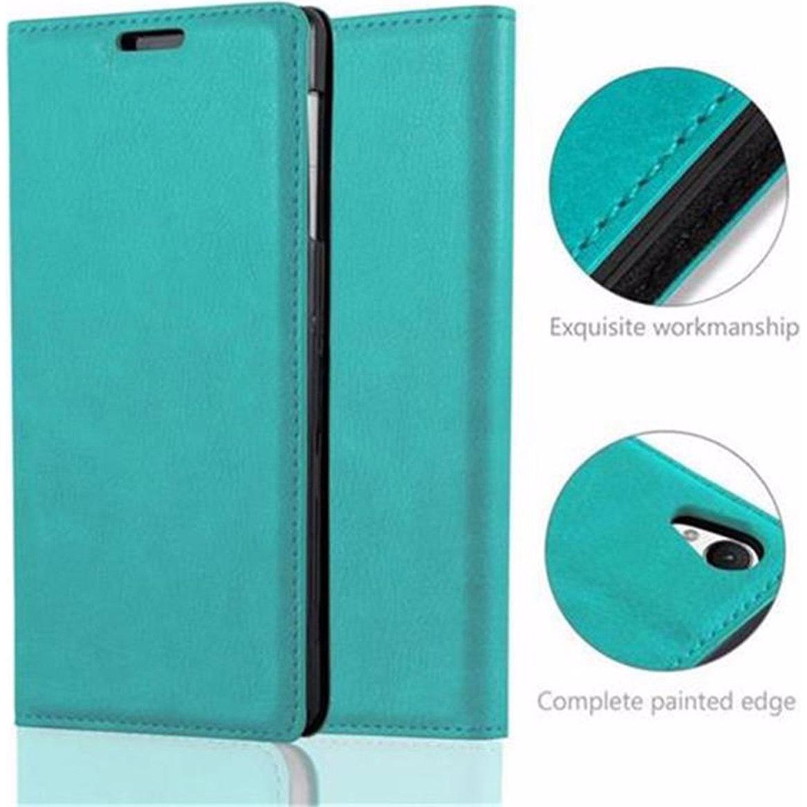 Thumbnail - Cadorabo Book Invisible Magnet Cover (Sony Xperia Z1), Smartphone Hülle, Türkis